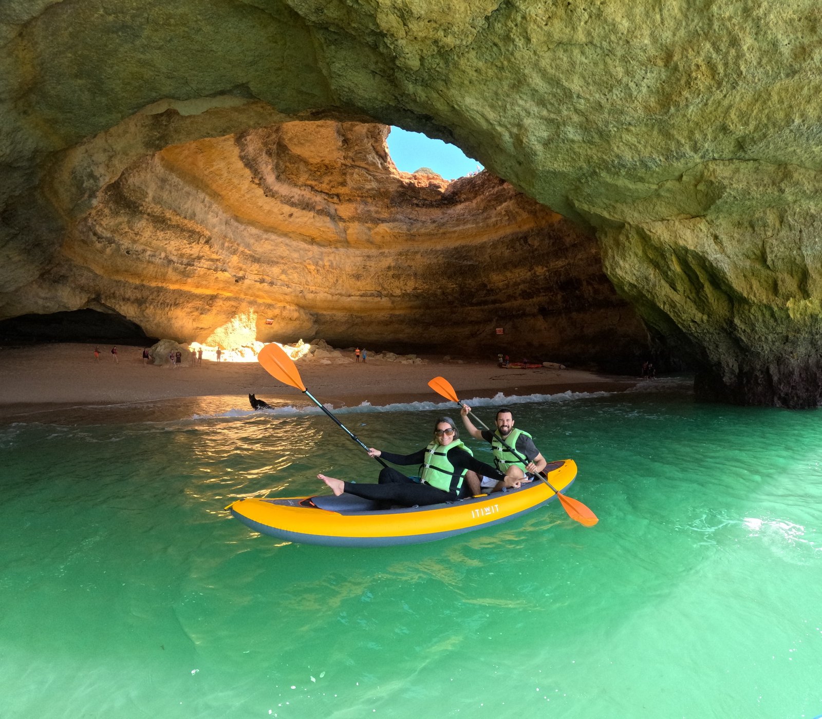 Sunrise BENAGIL CAVE Kayak Tour from Carvalho Beach - Free 4k Photos