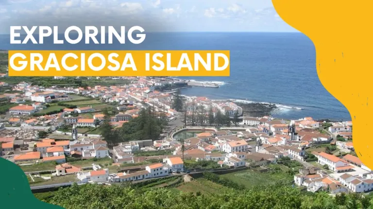 Video cover 'Exploring Graciosa Island' with a white town beside the sea