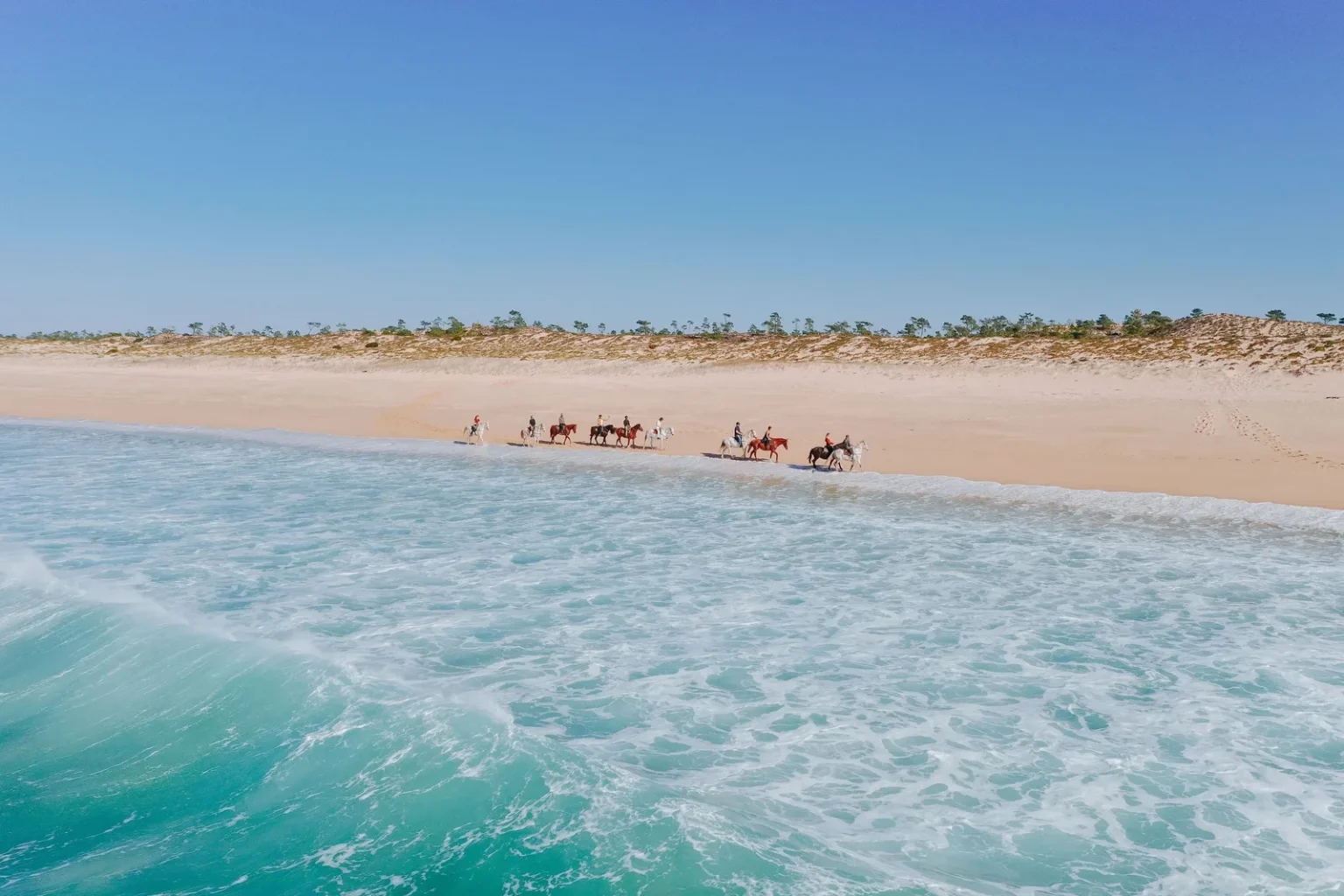 Passeggiata a cavallo sulla spiaggia con transfer privato da Lisbona
