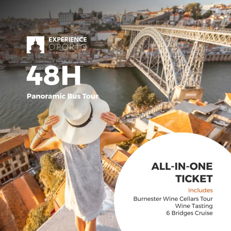 Promotional card: '48H panoramic bus tour – all-in-one ticket'