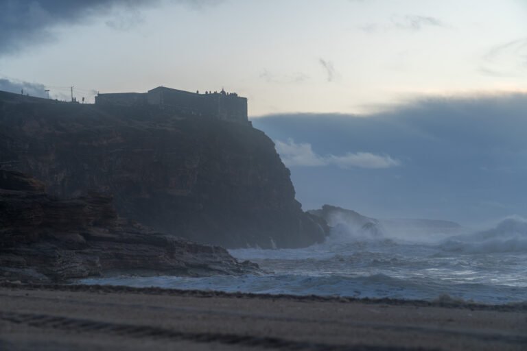 Winter swell at Praia do Norte, Nazaré