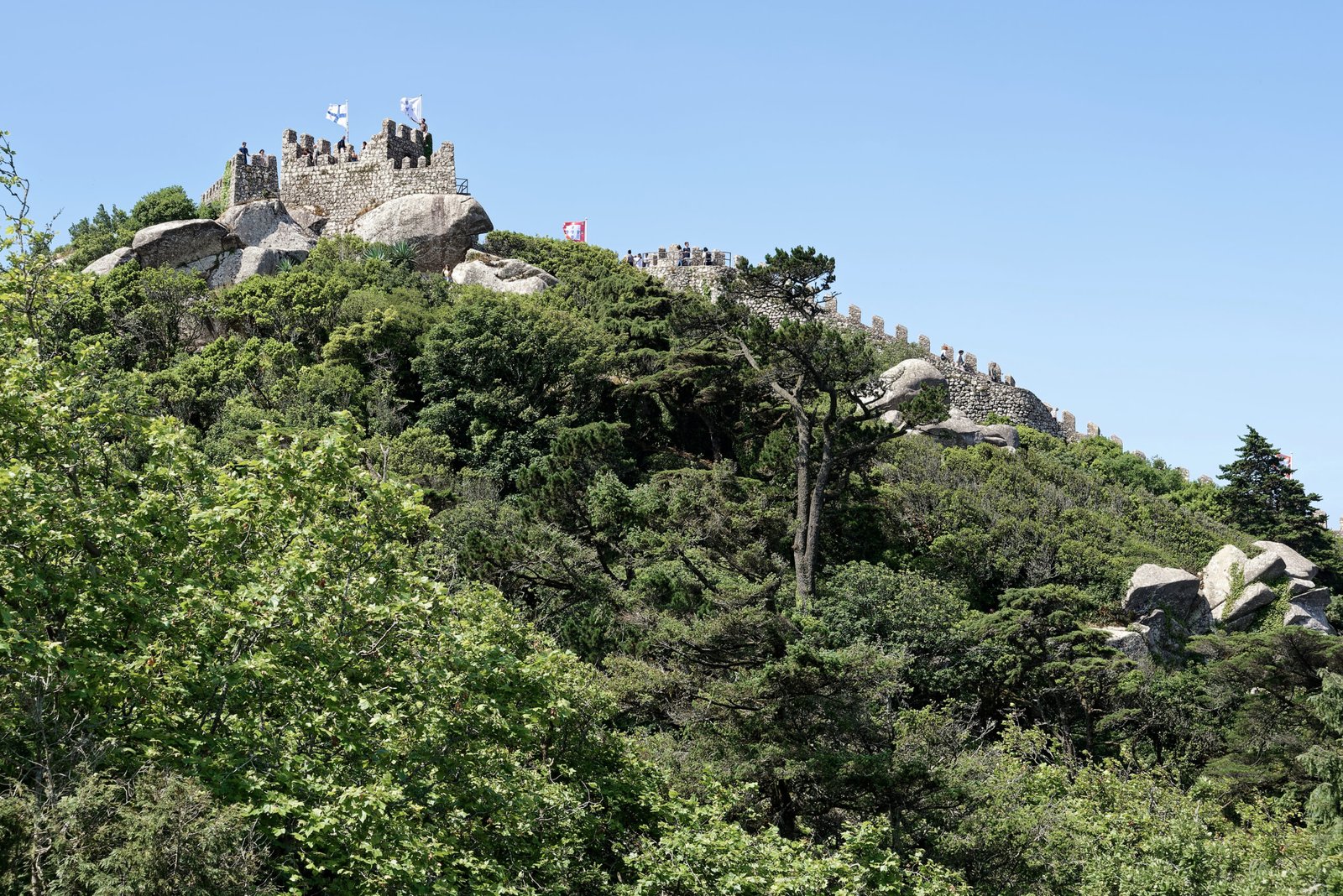 The Moorish Castle on the ridge above Sintra