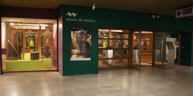 The facade of the National Music Museum beside Alto dos Moinhos station, Lisbon