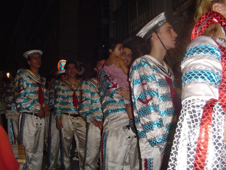 A marcha popular parading in Lisbon