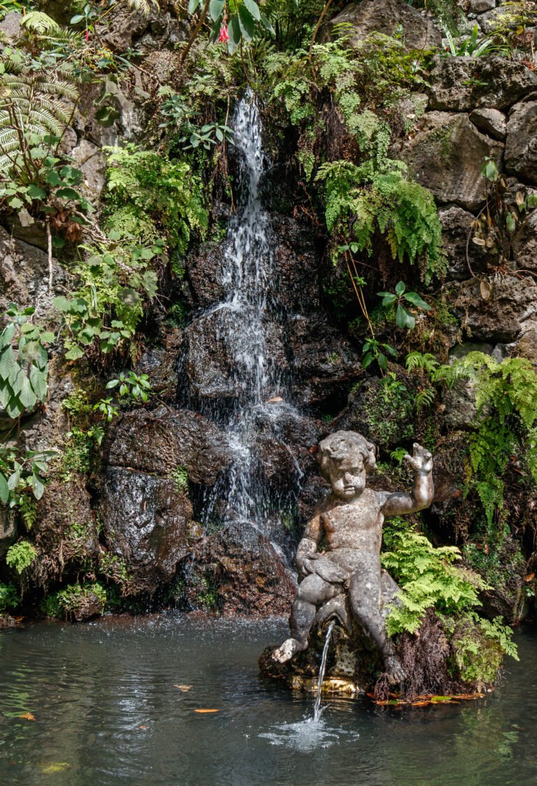 A fountain in the Monte Palace Tropical Garden