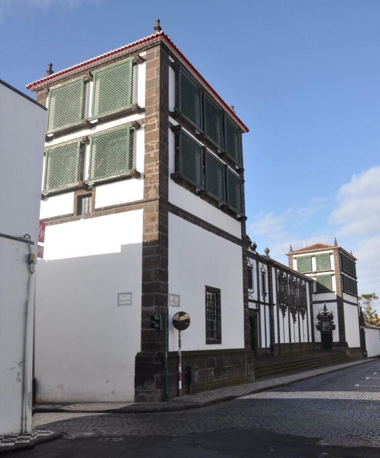 Exterior of the Carlos Machado Museum on Rua João Moreira in Ponta Delgada, Azores