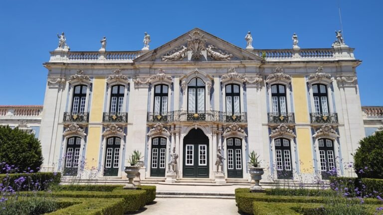 The facade of the National Palace of Queluz