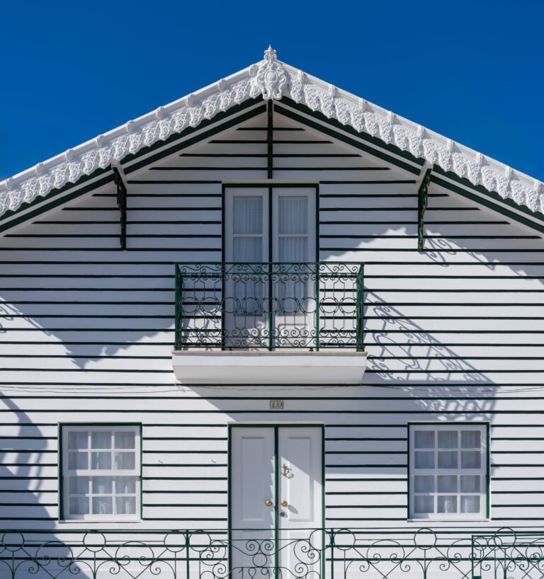 A striped palheiro house of Costa Nova