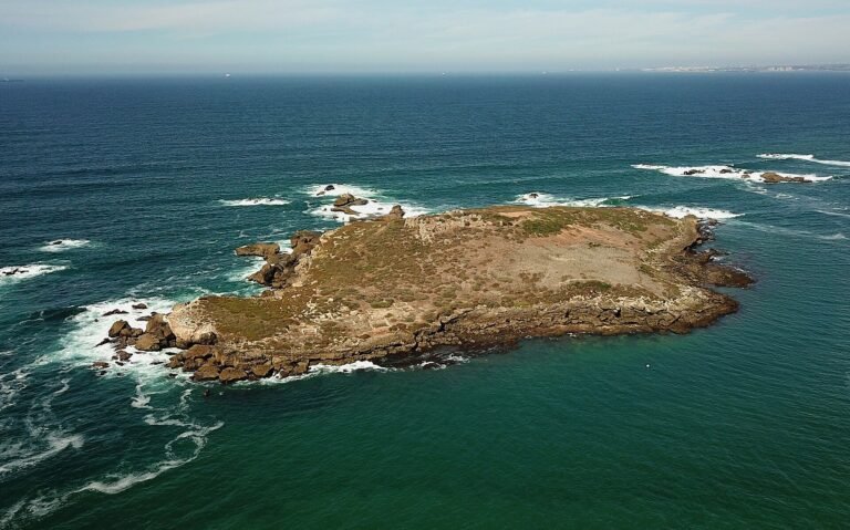 The islet of Pessegueiro seen from the Alentejo coast