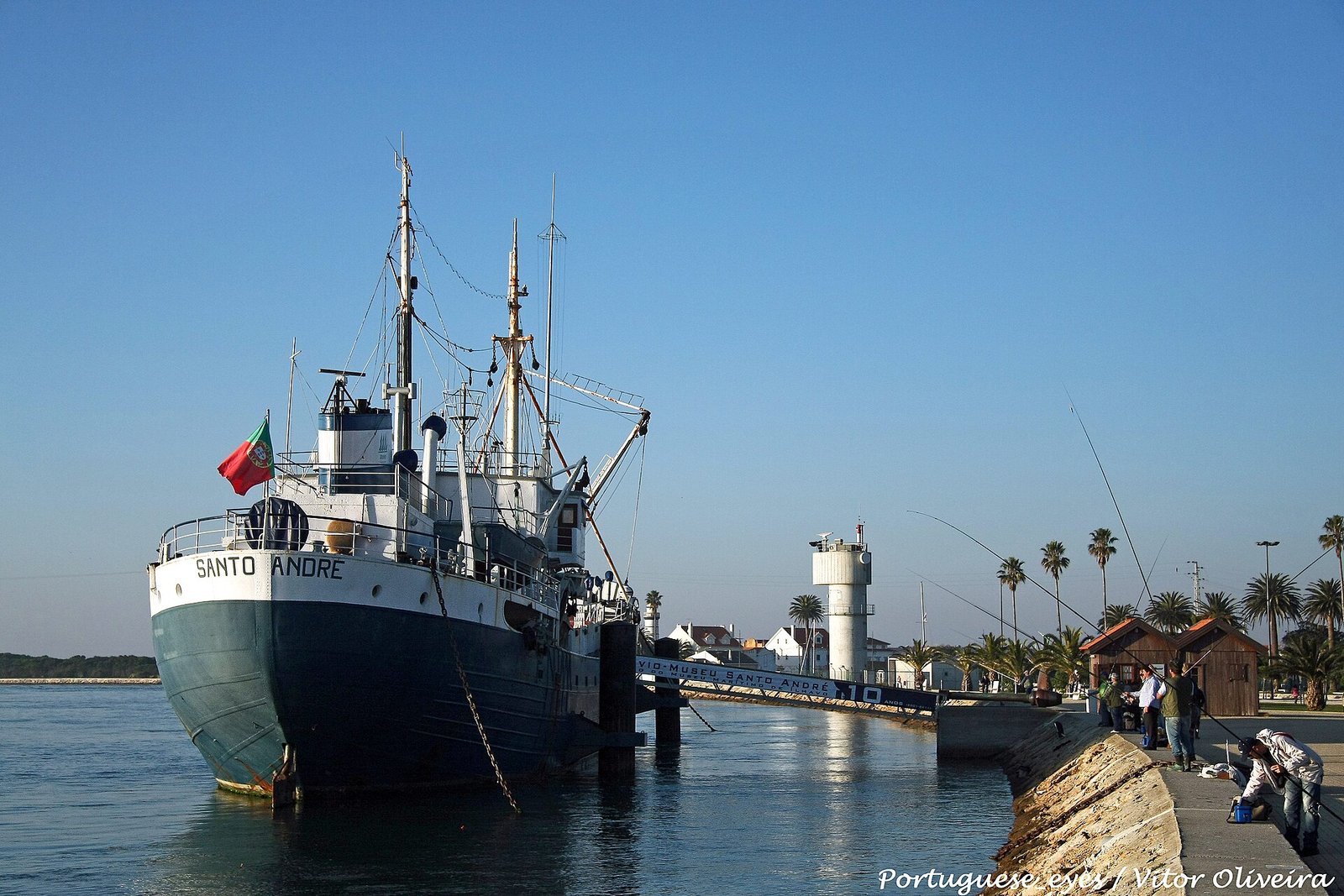 The cod-fishing trawler Santo André, now a museum ship at Ílhavo