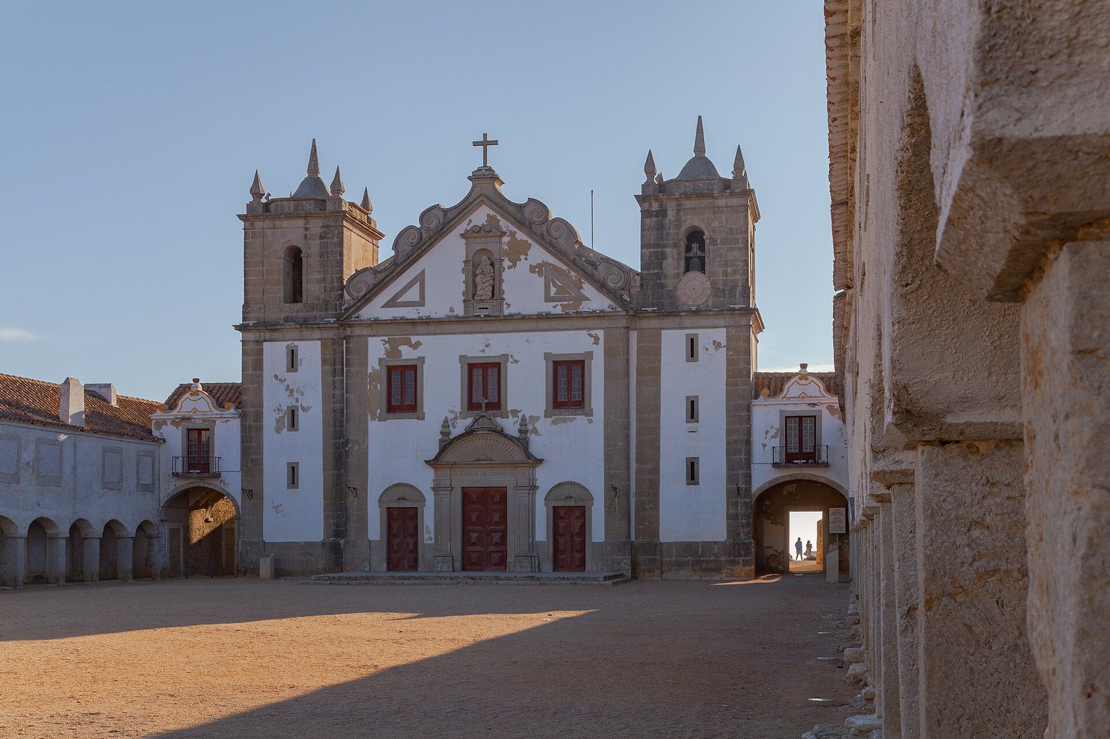 The pilgrims' hostel wings of the Sanctuary of Cabo Espichel