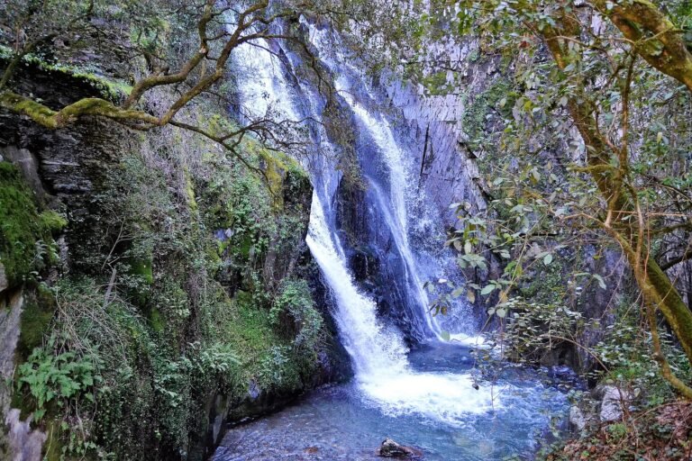The Fraga da Pena waterfall in the Serra do Açor forest